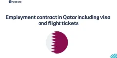 Employment contract in Qatar including visa and flight tickets