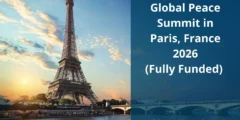 Global Peace Summit in Paris, France 2026 (Fully Funded)