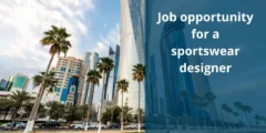 Job opportunity for a sportswear designer