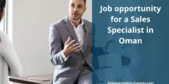 Job opportunity for a Sales Specialist in Oman